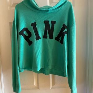 PINK Victoria's Secret Green Hoodie Top